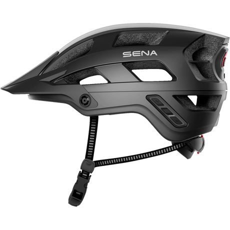 SENA M1 EVO SENA MTB HELMET Matte Black Left Side - Driven Powersports