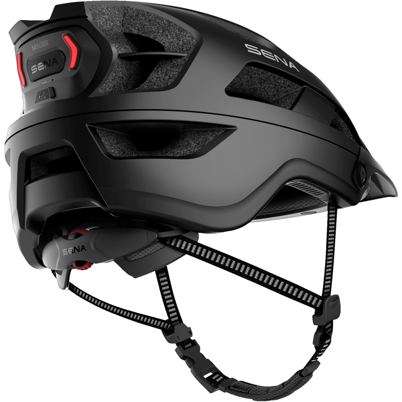 SENA M1 EVO SENA MTB HELMET Matte Black Back - Driven Powersports