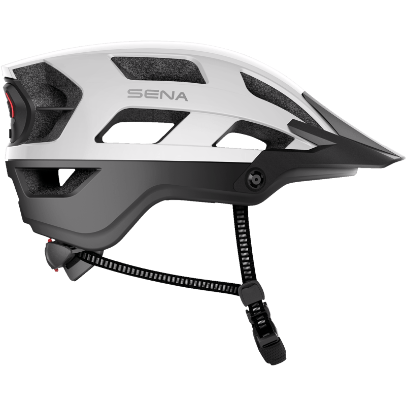 SENA M1 EVO SENA MTB HELMET Matte White Right Side - Driven Powersports