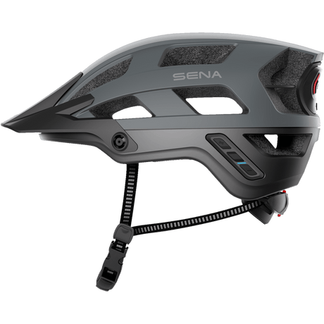 SENA M1 EVO SENA MTB HELMET Matte Gray Left Side - Driven Powersports