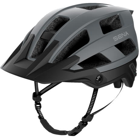 SENA M1 EVO SENA MTB HELMET Matte Gray Front - Driven Powersports