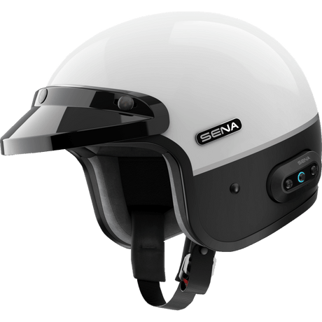 SENA SURGE OPEN - FACE MESH GLOSSY WHITE/MATTE - DRIVEN Canada's Powersports 885465021759SURGE - GWMB00S3