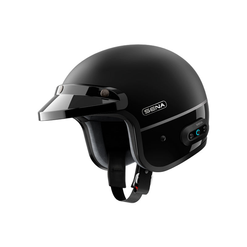 SENA SURGE OPEN - FACE MESH MATTE BLACK/GLOSSY - DRIVEN Canada's Powersports 885465021704SURGE - MBGB00S3