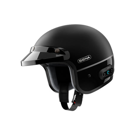 SENA SURGE OPEN - FACE MESH MATTE BLACK/GLOSSY - DRIVEN Canada's Powersports 885465021704SURGE - MBGB00S3