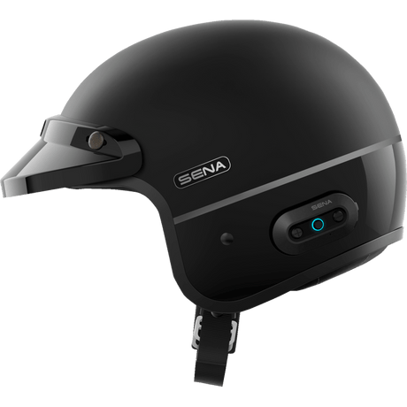 SENA SURGE OPEN - FACE MESH MATTE BLACK/GLOSSY - DRIVEN Canada's Powersports 885465021704SURGE - MBGB00S3