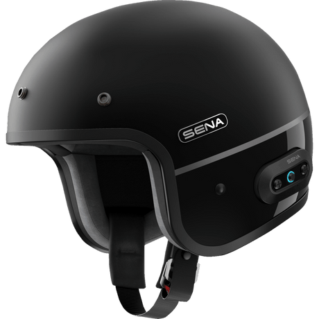 SENA SURGE OPEN - FACE MESH MATTE BLACK/GLOSSY - DRIVEN Canada's Powersports 885465021704SURGE - MBGB00S3