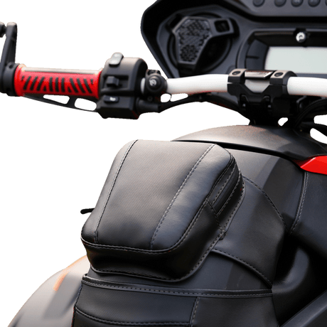SHOW CHROME BALLISTIC TANK POUCH W/BLACK STITCH RYKER '19'23 - DRIVEN Canada's Powersports H40 - 402CBK