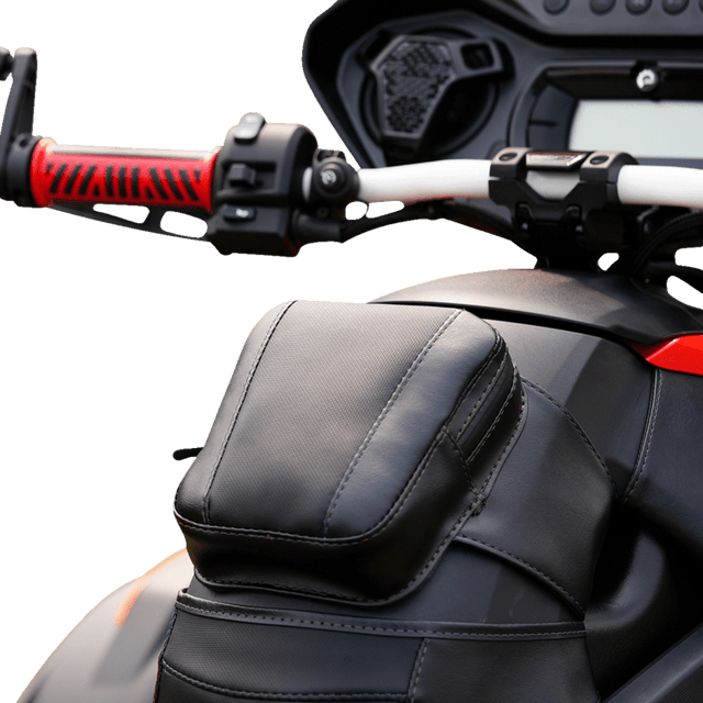 SHOW CHROME BALLISTIC TANK POUCH W/BLACK STITCH RYKER '19'23 - DRIVEN Canada's Powersports H40 - 402CBK