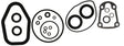 SIERRA LOWER UNIT GASKET KIT 18 - 2660 - DRIVEN Canada's Powersports 03099931271618 - 2660