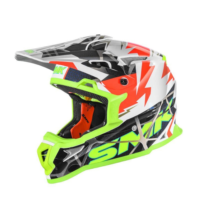 SMK HELMETS ALLTERRA HELMET - FULMINE YELLOW/BLUE/ORANGE (L) - Driven Powersports Inc.89026134902731000032007