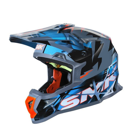 SMK HELMETS ALLTERRA HELMET - FULMINE YELLOW/BLUE/ORANGE (XL) - Driven Powersports Inc.89026138239891000032013