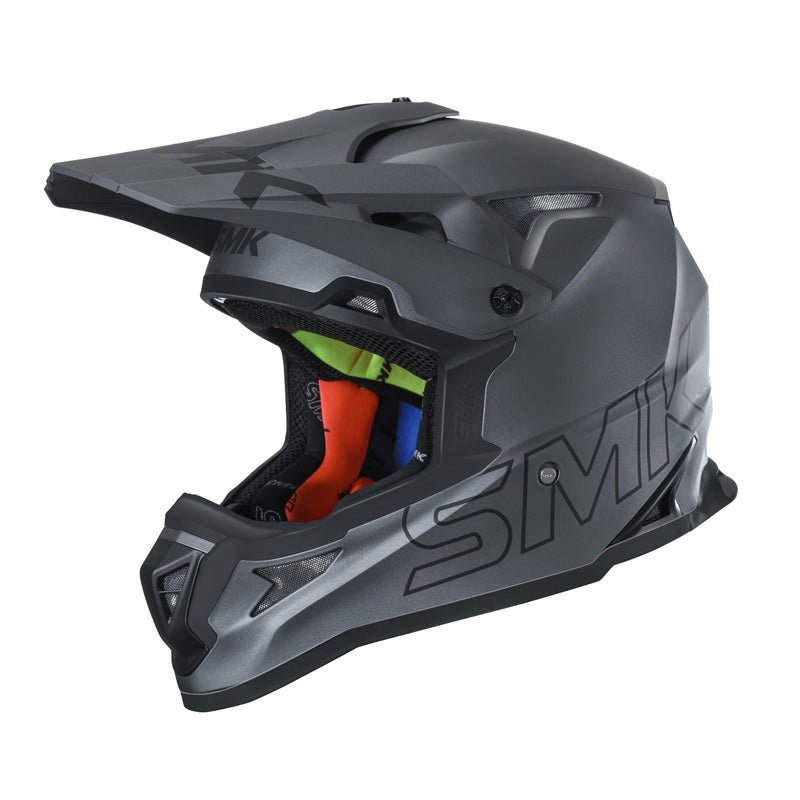 SMK HELMETS ALLTERRA HELMET - SOLID ANTHRACITE/BLACK (MATTE) (L) - Driven Powersports Inc.89026138240611000032042