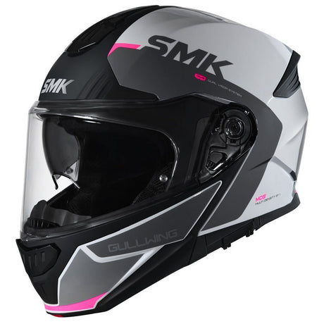SMK HELMETS GULLWING HELMET - KRESTO WHITE/GREY - PINK (2XL) (1000031001) - Driven Powersports Inc.89026134192981000031001