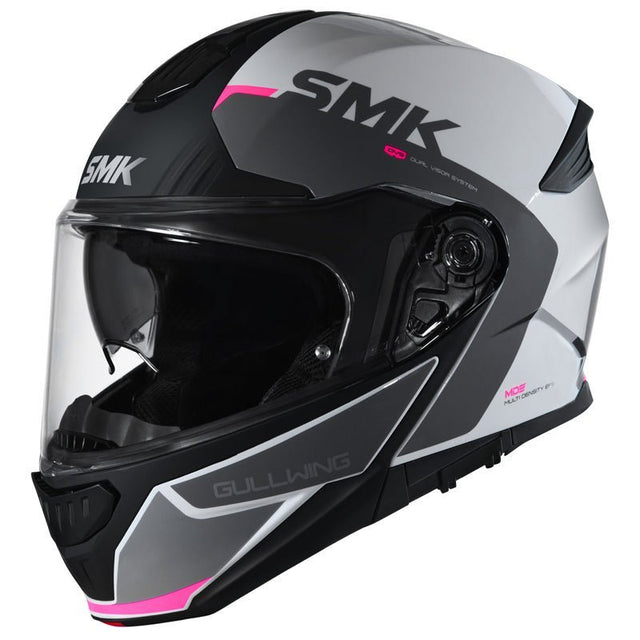 SMK HELMETS GULLWING HELMET - KRESTO WHITE/GREY - PINK (XL) (1000031007) - Driven Powersports Inc.89026134193591000031007