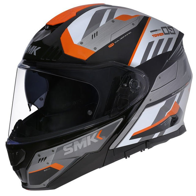 SMK HELMETS GULLWING HELMET - TEKKER BLACK/WHITE/ORANGE (L) (1000032078) - Driven Powersports Inc.89026134318941000032078