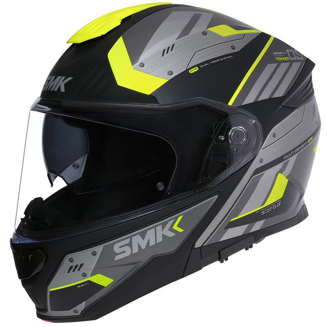 SMK HELMETS GULLWING HELMET - TEKKER BLACK/GREY/RACING BLUE SM (1000031102) - Driven Powersports Inc.89026134203001000031102