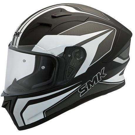 SMK HELMETS STELLAR HELMET DYNAMO BLACK/WHITE/GREY (MATTE) (XL) - DRIVEN Canada's Powersports 89026134256331000031631