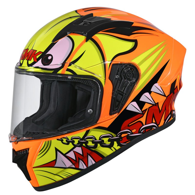 SMK HELMETS STELLAR HELMET MONSTER ORANGE/YELLOW/RED (XL) - DRIVEN Canada's Powersports 89026134317331000032062