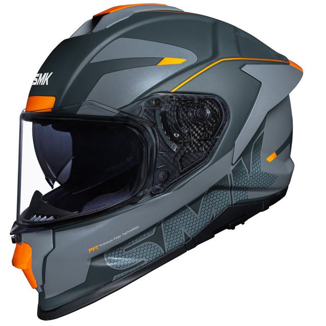 SMK HELMETS TITAN PFT HELMET FIREFLY GREY/WHITE/RED (MATTE) (2XL) - DRIVEN Canada's Powersports 89026134213141000031203