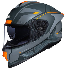 SMK HELMETS TITAN PFT HELMET FIREFLY GREY/WHITE/RED (MATTE) (L) - DRIVEN Canada's Powersports 89026134213211000031204