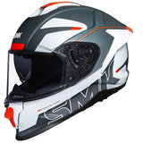 SMK HELMETS TITAN PFT HELMET FIREFLY GREY/WHITE/RED (MATTE) (S) - DRIVEN Canada's Powersports 89026134212841000031200