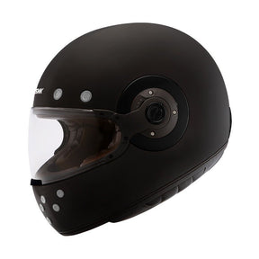 SMK HELMETS RETRO HELMET - SOLID BLACK/BLACK (MATTE) (XS) (1000032075) - Driven Powersports Inc.89026134318631000032075