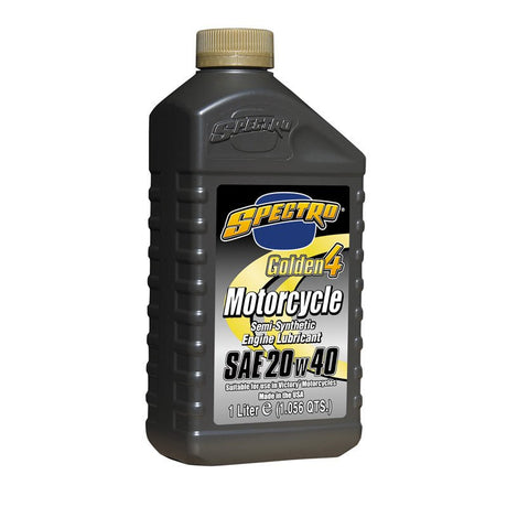 SPECTRO SEMI - SYNTHETIC GOLDEN 4 4T ENGINE OIL 20W40 (1L) (310274) - DRIVEN Canada's Powersports 831556002053310274