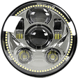 SPEED DEMON 45W 5.75" MOTORCYCLE HEADLIGHT CHR W/DRL HALO DOT (10 - 20209) - DRIVEN Canada's Powersports 10 - 20209