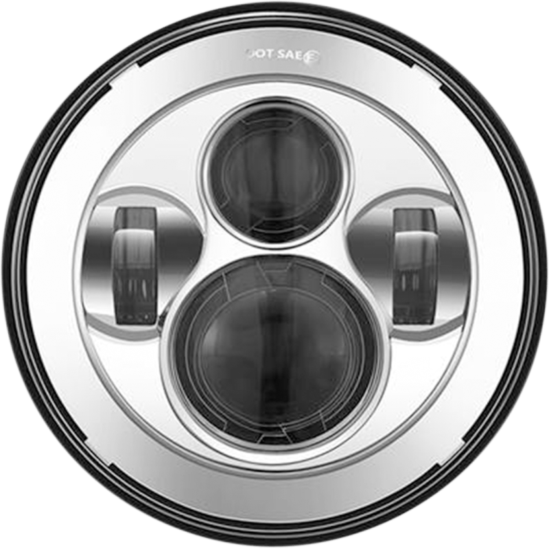 SPEED DEMON 45W 7" MOTORCYCLE HEADLIGHT CHROME DOT (10 - 20214) - DRIVEN Canada's Powersports 10 - 20214