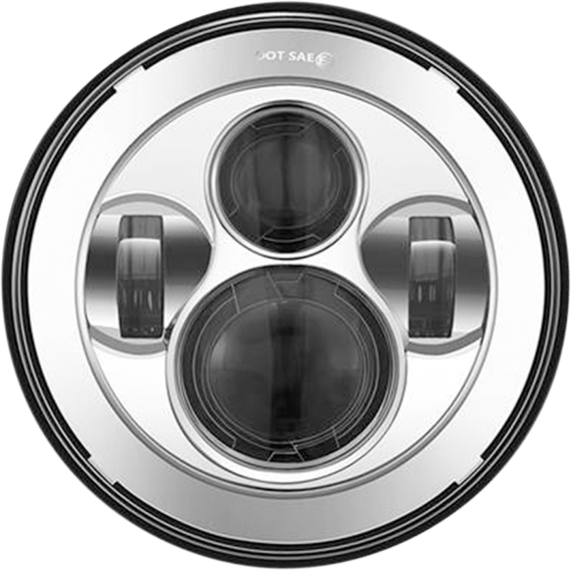 SPEED DEMON 45W 7" MOTORCYCLE HEADLIGHT CHROME DOT (10 - 20214) - DRIVEN Canada's Powersports 10 - 20214