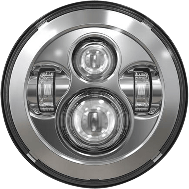 SPEED DEMON 45W 7" MOTORCYCLE HEADLIGHT CHROME W/DRL HALO DOT (10 - 20216) - DRIVEN Canada's Powersports 10 - 20216