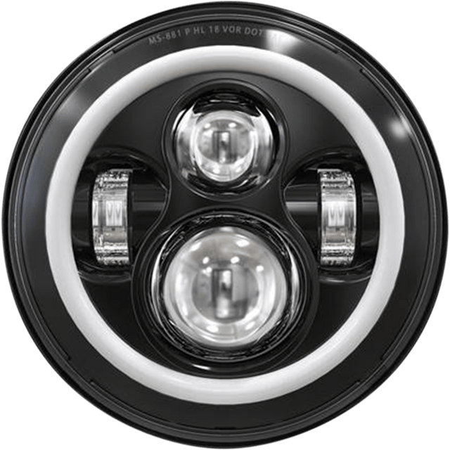 SPEED DEMON 45W 7" MOTORCYCLE HEADLIGHT W/DRL HALO DOT - DRIVEN Canada's Powersports 10 - 20215