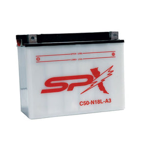 SPX HIGH PERFORMANCE 12 - VOLT CONVENTIONAL BATTERY (C50 - N18L - A3) - DRIVEN Canada's Powersports 682577028931C50 - N18L - A3