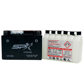 SPX HIGH PERFORMANCE BATTERY & ACID (CTX9 - BS) - DRIVEN Canada's Powersports 682577028801CTX9 - BS