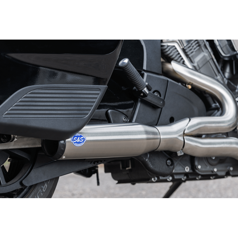 S&S CYCLE 2 - INTO - 1 QUALIFIER EXHAUST SYSTEM BRUSHED STAINLESS STEEL (550 - 1083) - DRIVEN Canada's Powersports 550 - 1083