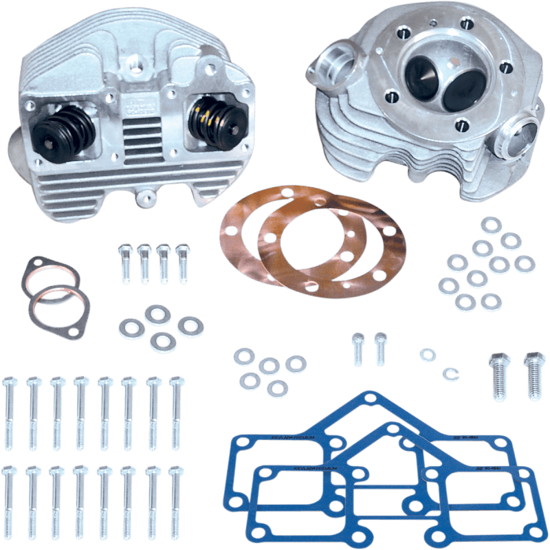 S&S CYCLE 66 - 78 B/T SINPLUG NAT 3.5" CYL HEADS PR - Driven Powersports Inc.90 - 1496