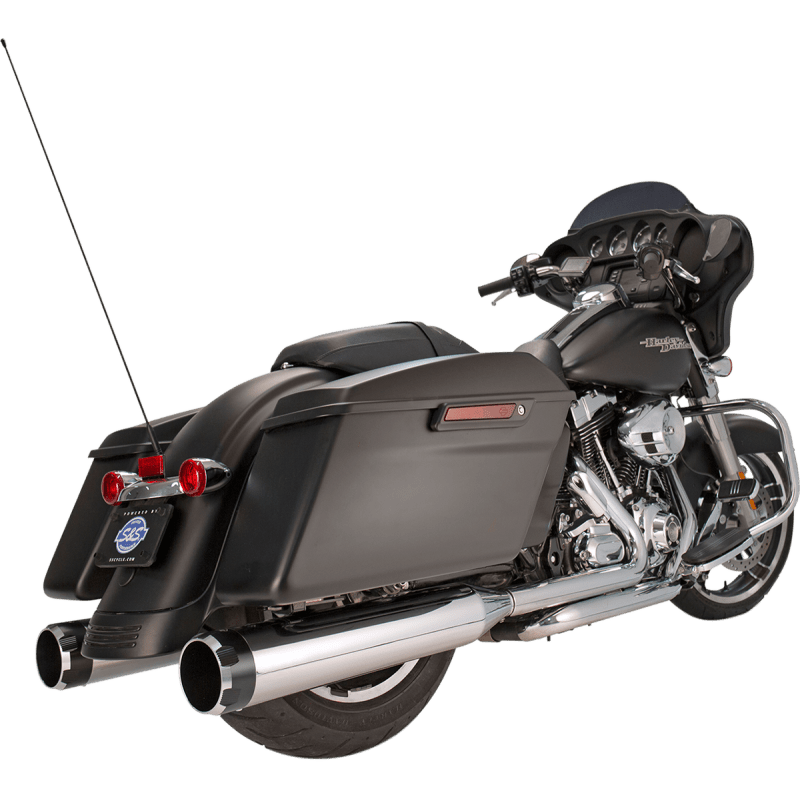 S&S CYCLE 95 - 16 FLHT MUFFLERS 4.5" CHR/B.THRST - Driven Powersports Inc.550 - 0619