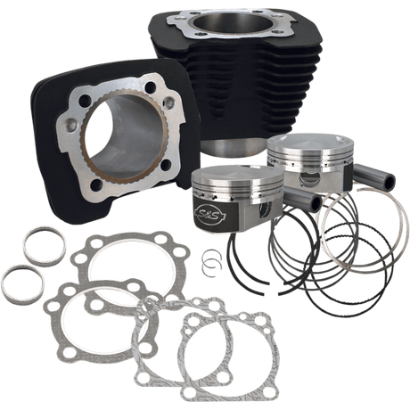 S&S CYCLE CYL KIT, 3 - 9/16" BORE, 4.650", FD, 920 - 0070, WBLACK, 86 - UP X (910 - 0691) - DRIVEN Canada's Powersports 910 - 0691