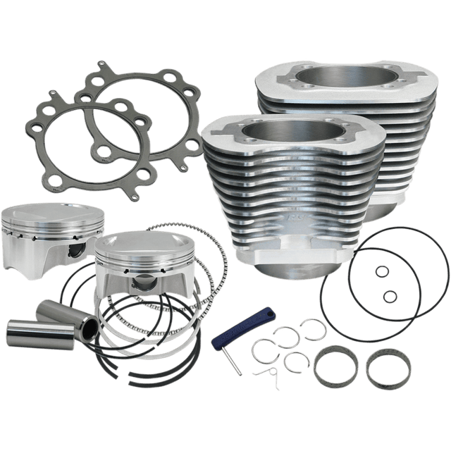 S&S CYCLE CYL KIT,4" BORE,4 - 3/8" STROKE,110",SILV,07 - 17 BT (910 - 0650) - DRIVEN Canada's Powersports 910 - 0650