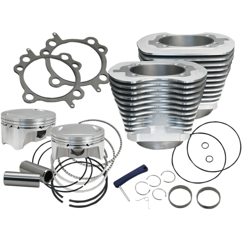 S&S CYCLE CYL KIT,4" BORE,4" STROKE,100",SILV,99 - 06 BT (910 - 0642) - DRIVEN Canada's Powersports 910 - 0642