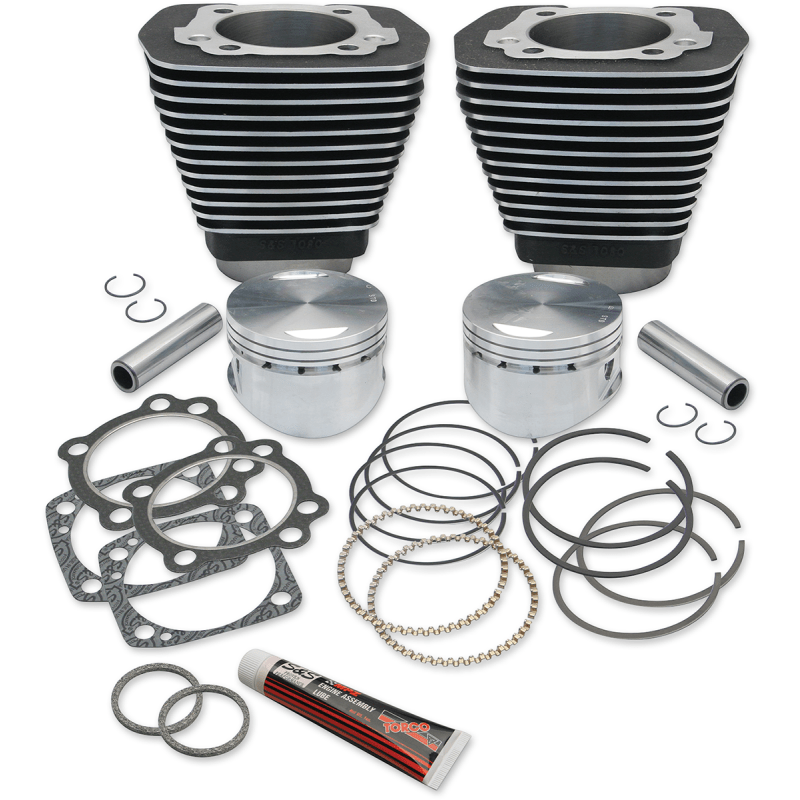 S&S CYCLE CYLINDER,KIT,3 - 5/8" BORE,5.565",4 - 5/8" STROKE,92 - 1930,WBLACK (91 - 7702) - DRIVEN Canada's Powersports 91 - 7702