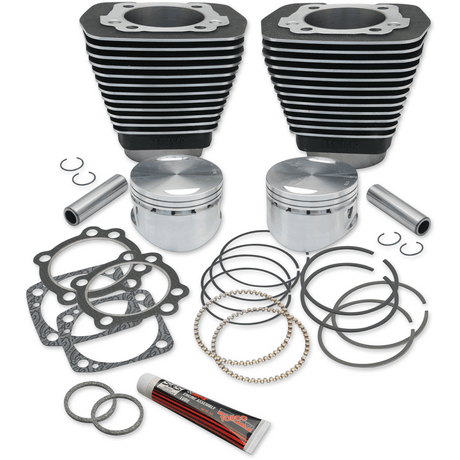 S&S CYCLE CYLINDER,KIT,3 - 5/8" BORE,5.565",4 - 5/8" STROKE,92 - 1930,WBLACK (91 - 7702) - DRIVEN Canada's Powersports 91 - 7702