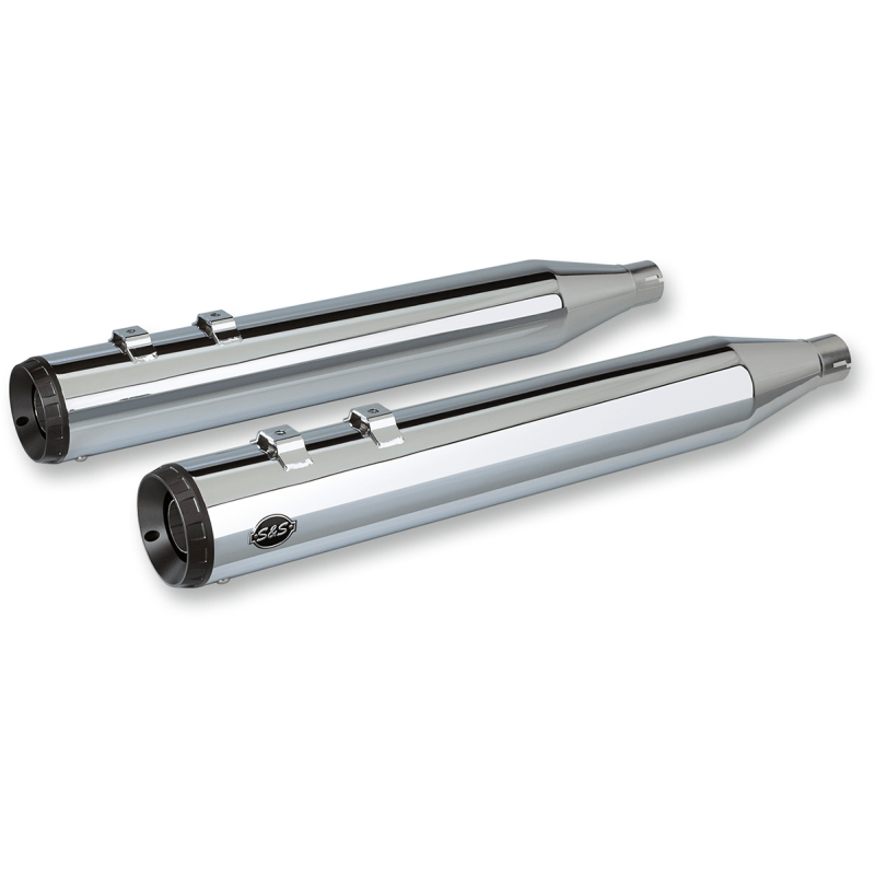 S&S CYCLE MUFFLERS,GRAND NATI E/CAPS,4",CHR 2017 - '19 M8 FLHT - Driven Powersports Inc.550 - 0693