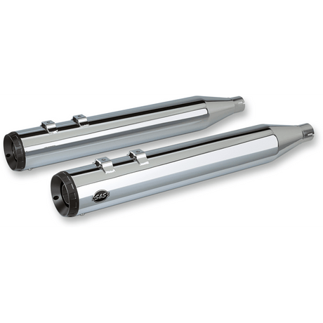 S&S CYCLE MUFFLERS,GRAND NATI E/CAPS,4",CHR 2017 - '19 M8 FLHT - Driven Powersports Inc.550 - 0693