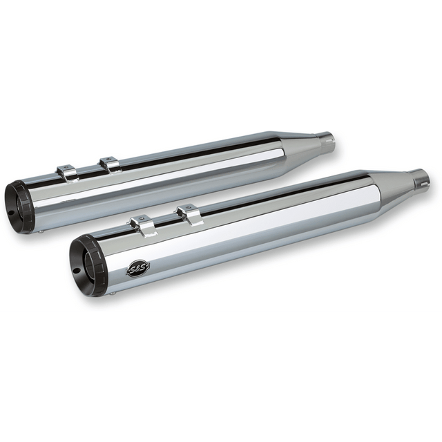 S&S CYCLE MUFFLERS,GRAND NATI E/CAPS,4",CHR 2017 - '19 M8 FLHT - Driven Powersports Inc.550 - 0693