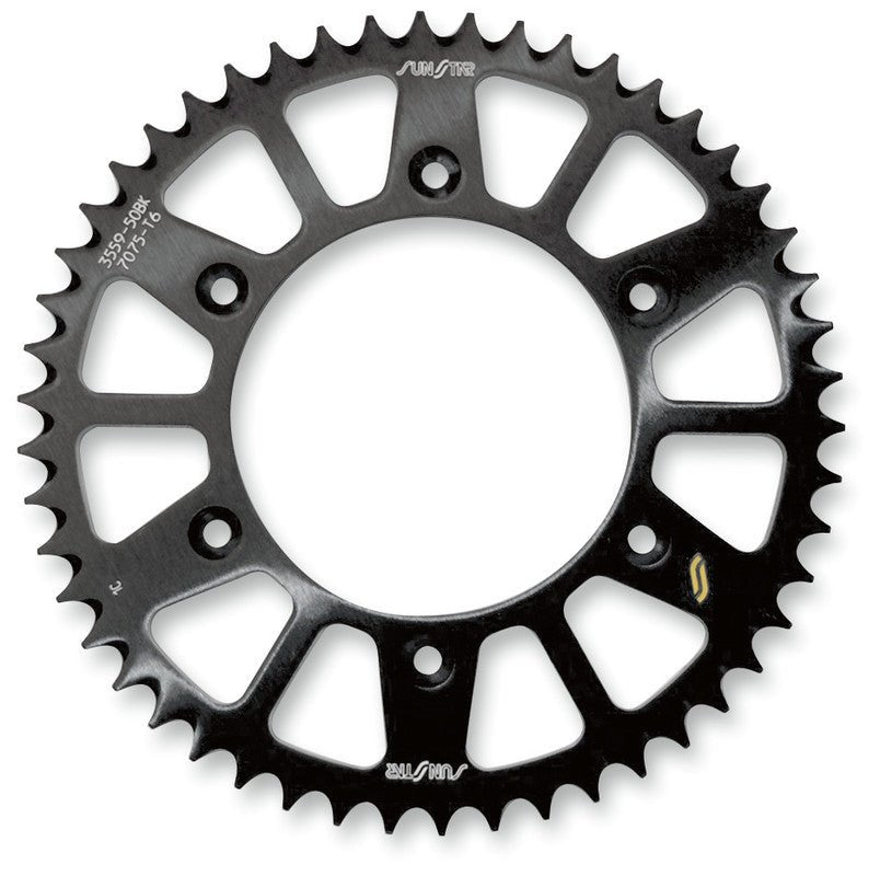SUNSTAR SPROCKETS ALUMINUM REAR SPROCKET - DRIVEN Canada's Powersports 8400191044495 - 355952BK