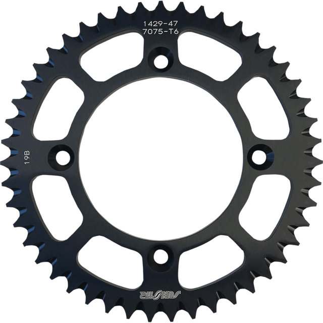 SUNSTAR SPROCKETS ALUMINUM REAR SPROCKET - DRIVEN Canada's Powersports 840019110725 - 142947BK