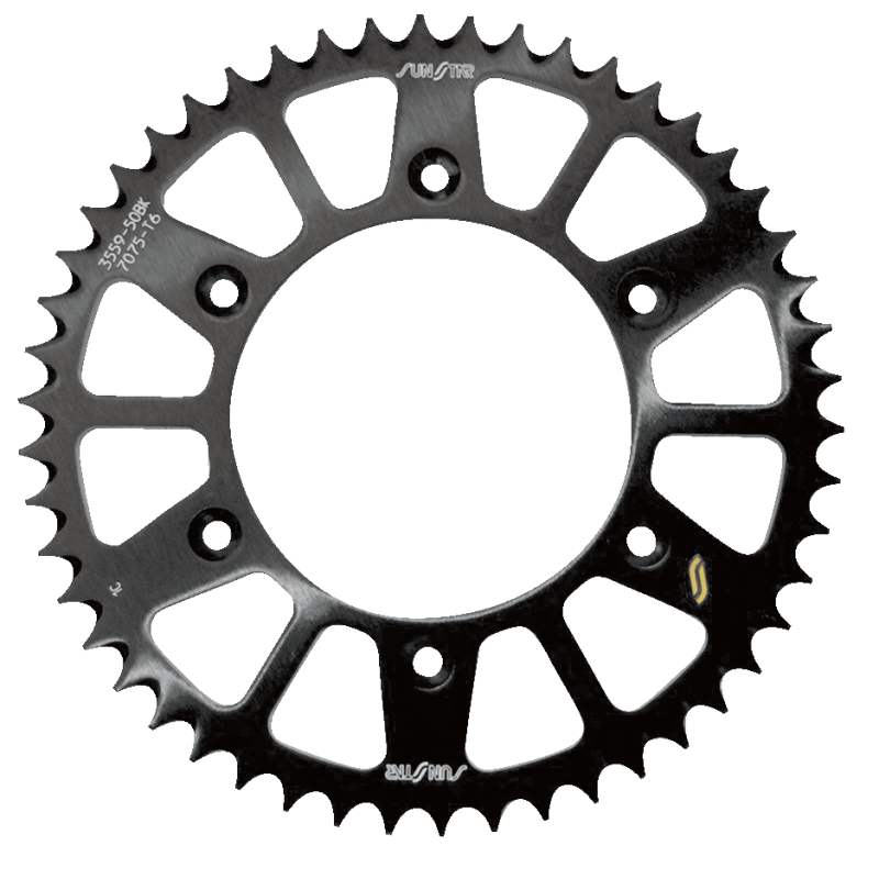 SUNSTAR SPROCKETS ALUMINUM REAR SPROCKET - DRIVEN Canada's Powersports 8400191044255 - 355950BK