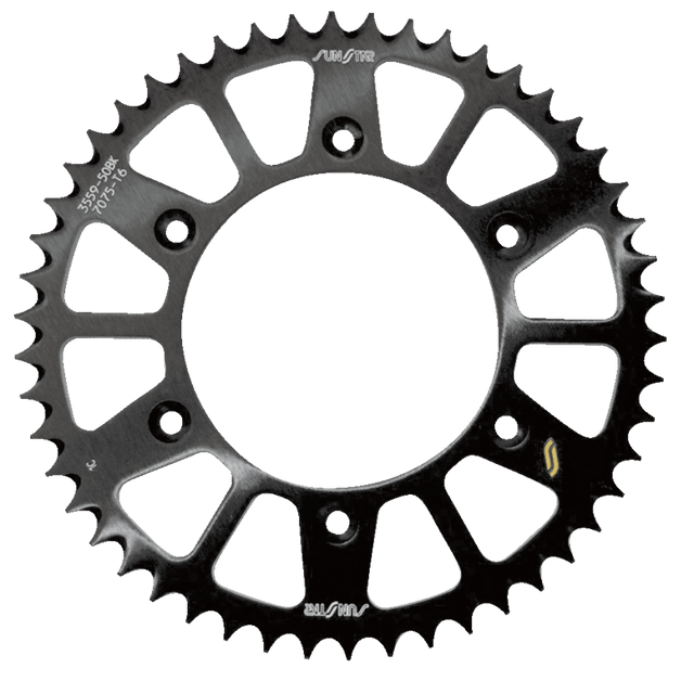SUNSTAR SPROCKETS ALUMINUM REAR SPROCKET - DRIVEN Canada's Powersports 8400191044495 - 355952BK
