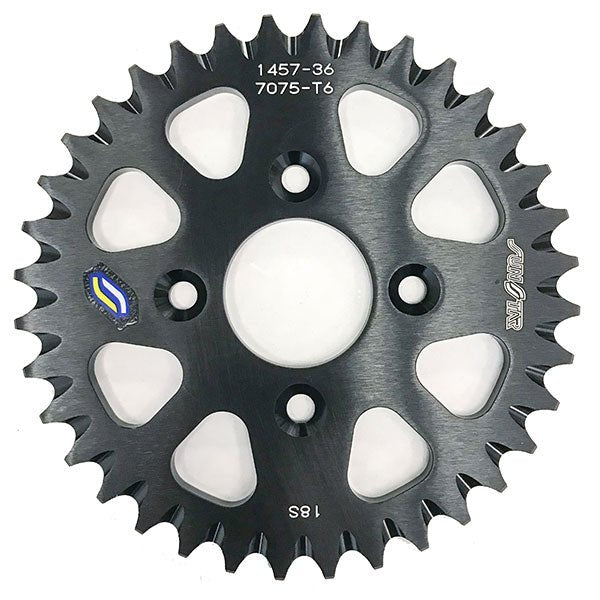 SUNSTAR SPROCKETS WORKS TRIPLESTAR ALUMINUM REAR SPROCKETS (5 - 145736BK) - DRIVEN Canada's Powersports 5 - 145736BK